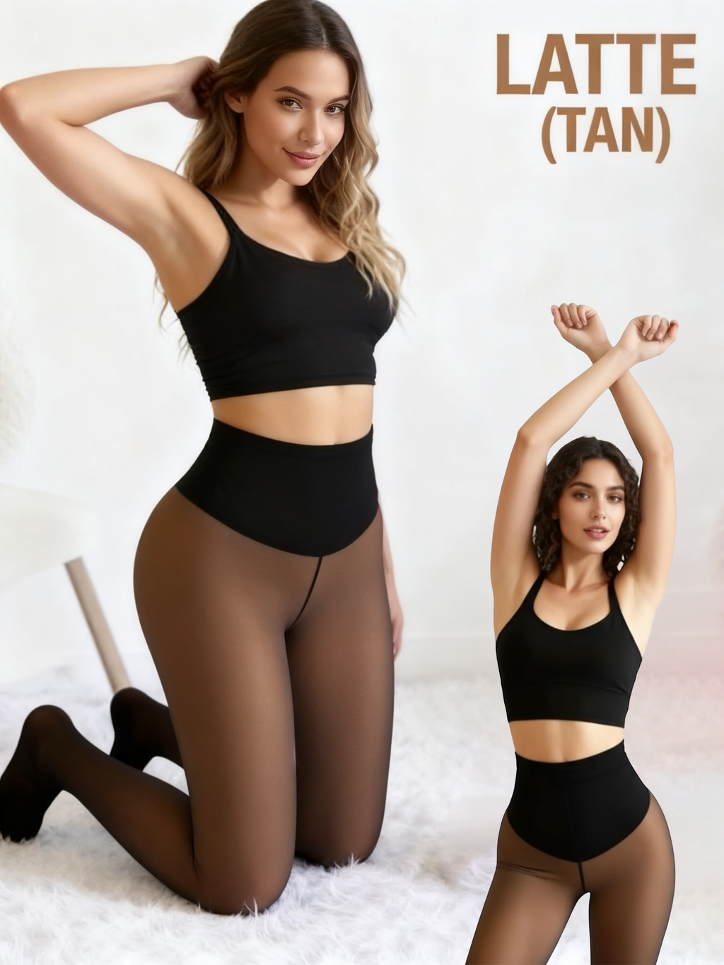 DouceSilhouette™ – Legging Polaire Chaud Sans Coutures Apparentes