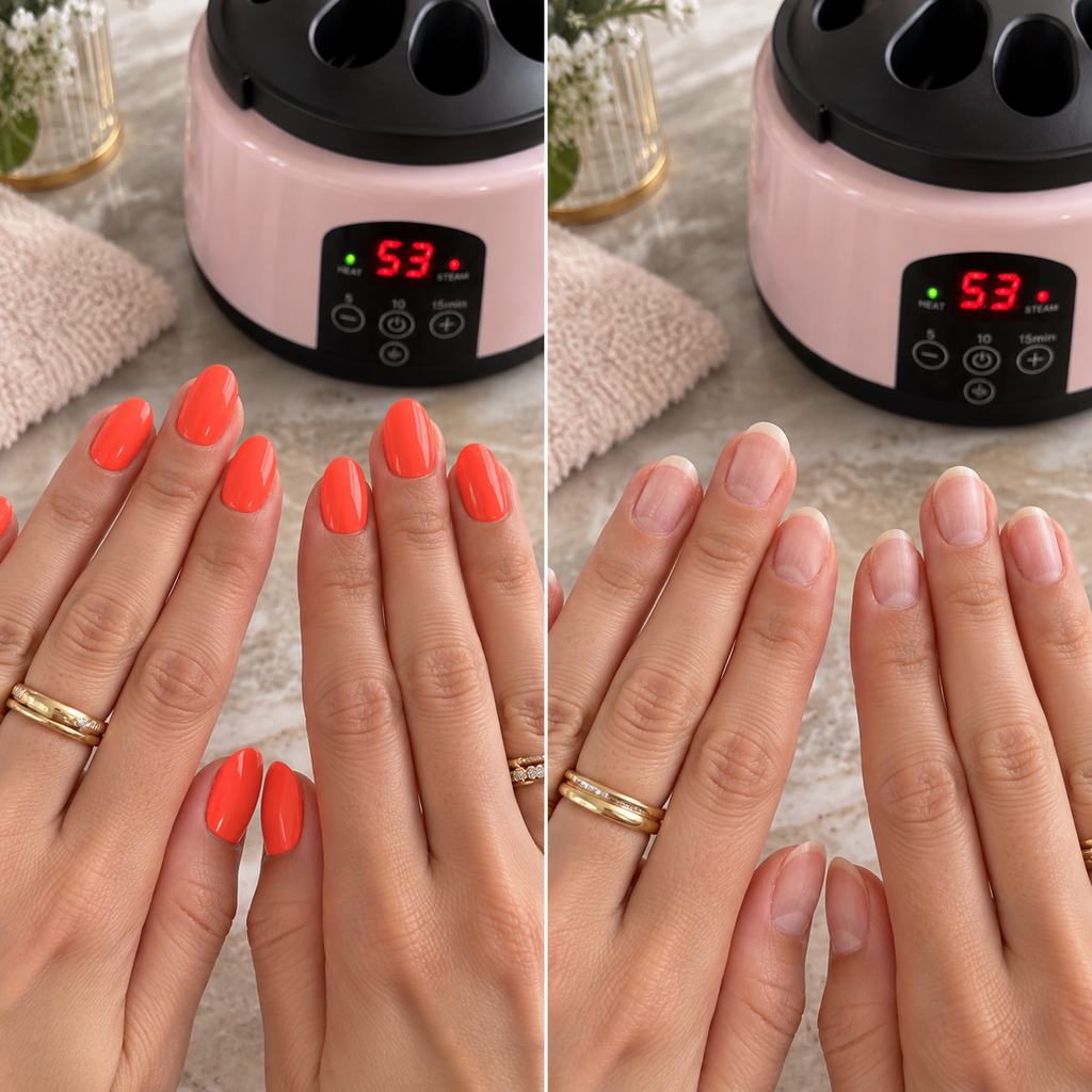 OngleVapeur™ – Appareil Électrique à Vapeur pour Retirer le Vernis à Ongles