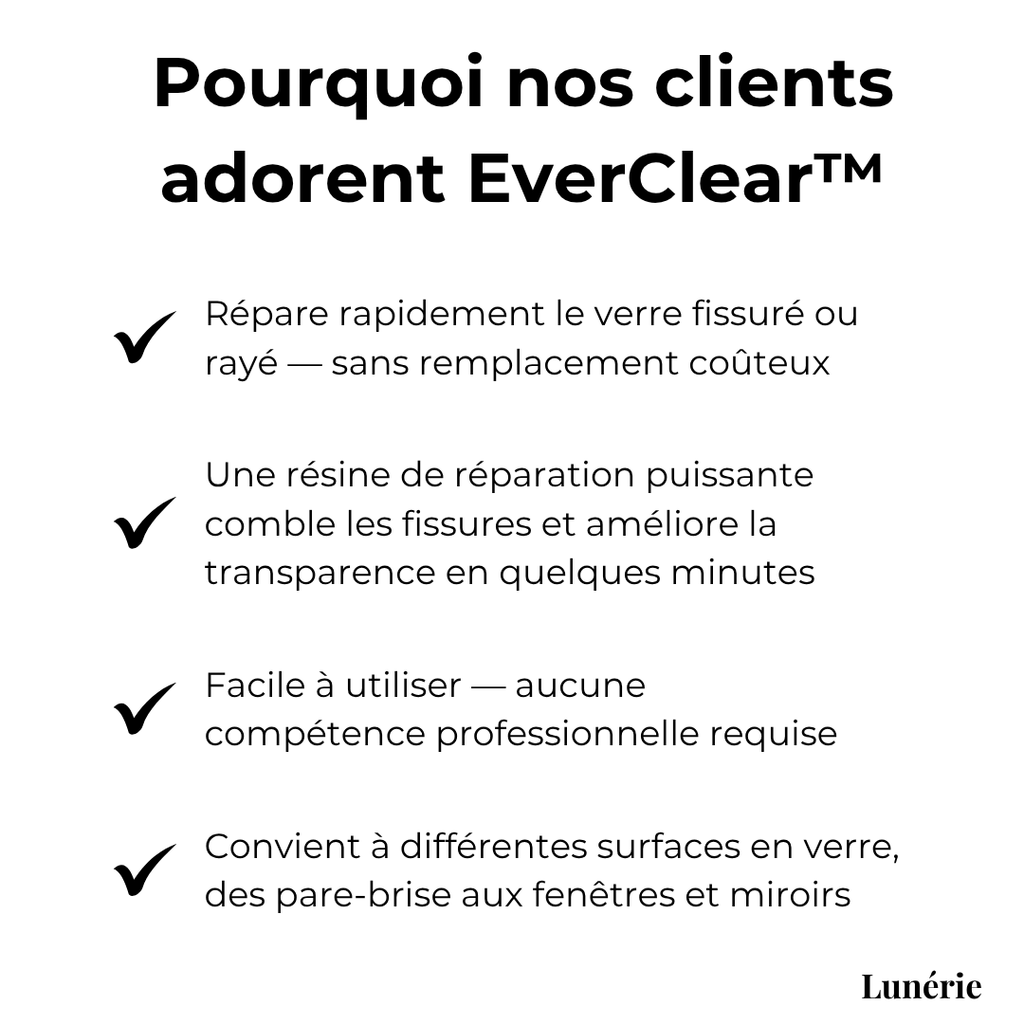 Dernier Jour -50% | EverClear™ Kit de réparation pour verre