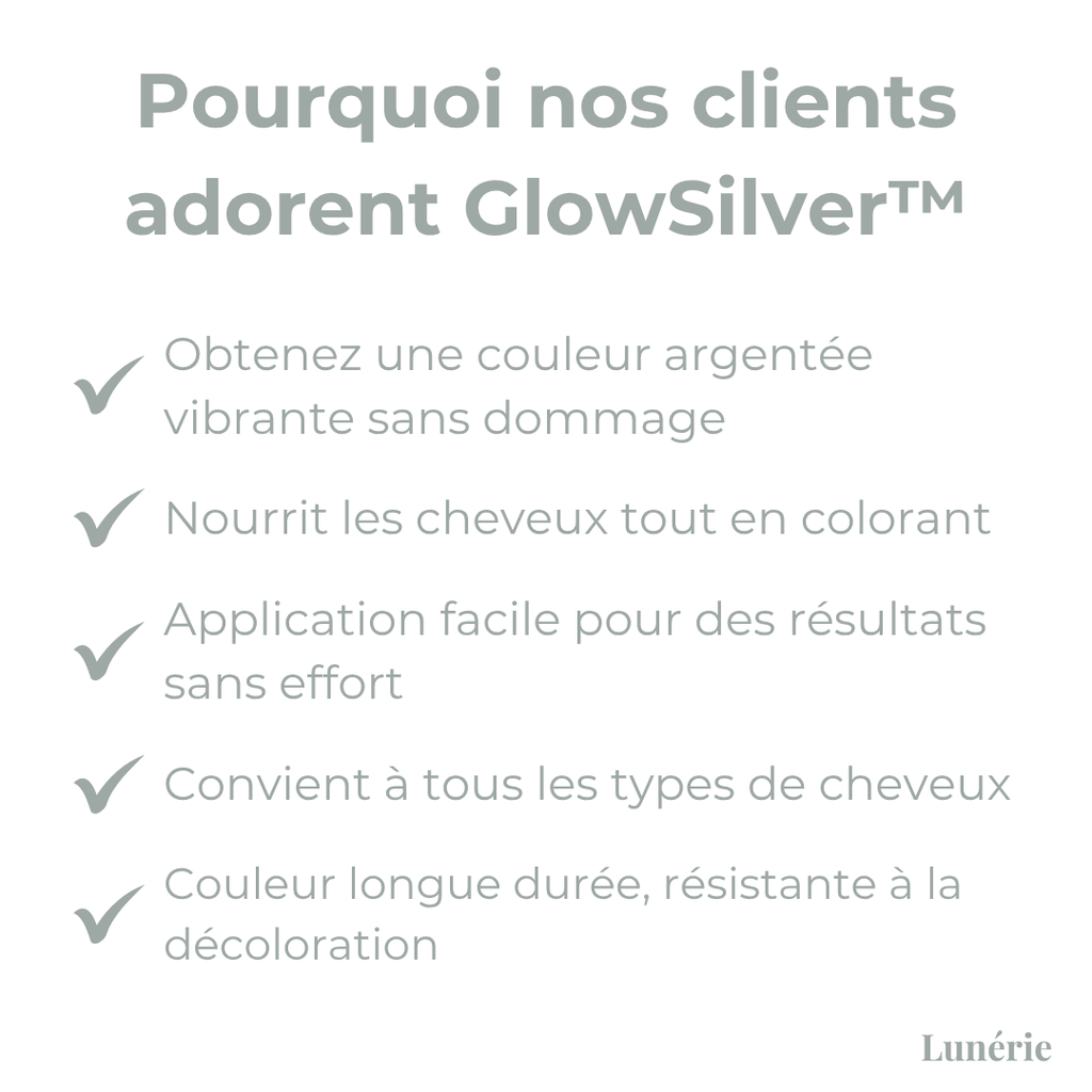 1 ACHETÉ =  1 OFFERT | GlowSilver™ Teinture Capillaire Naturelle 2-en-1