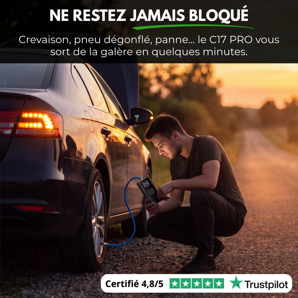 GonfleMax™ – Compresseur d’Air Portable Rechargeable