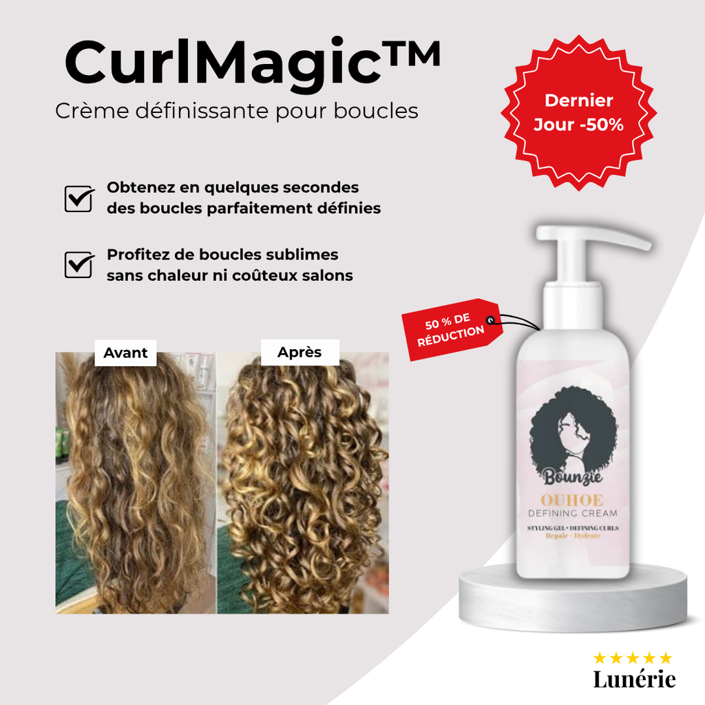 Dernier Jour -50% | CurlMagic™ Crème Définissante pour Boucles