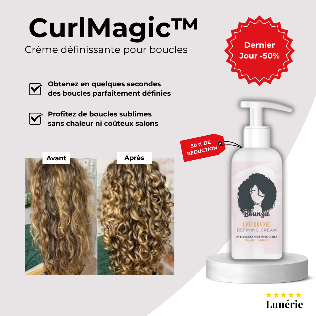 Dernier Jour -50% | CurlMagic™ Crème Définissante pour Boucles