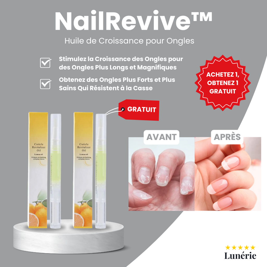 1 ACHETÉ = 1 OFFERT | NailRevive™ - Huile de Croissance pour Ongles