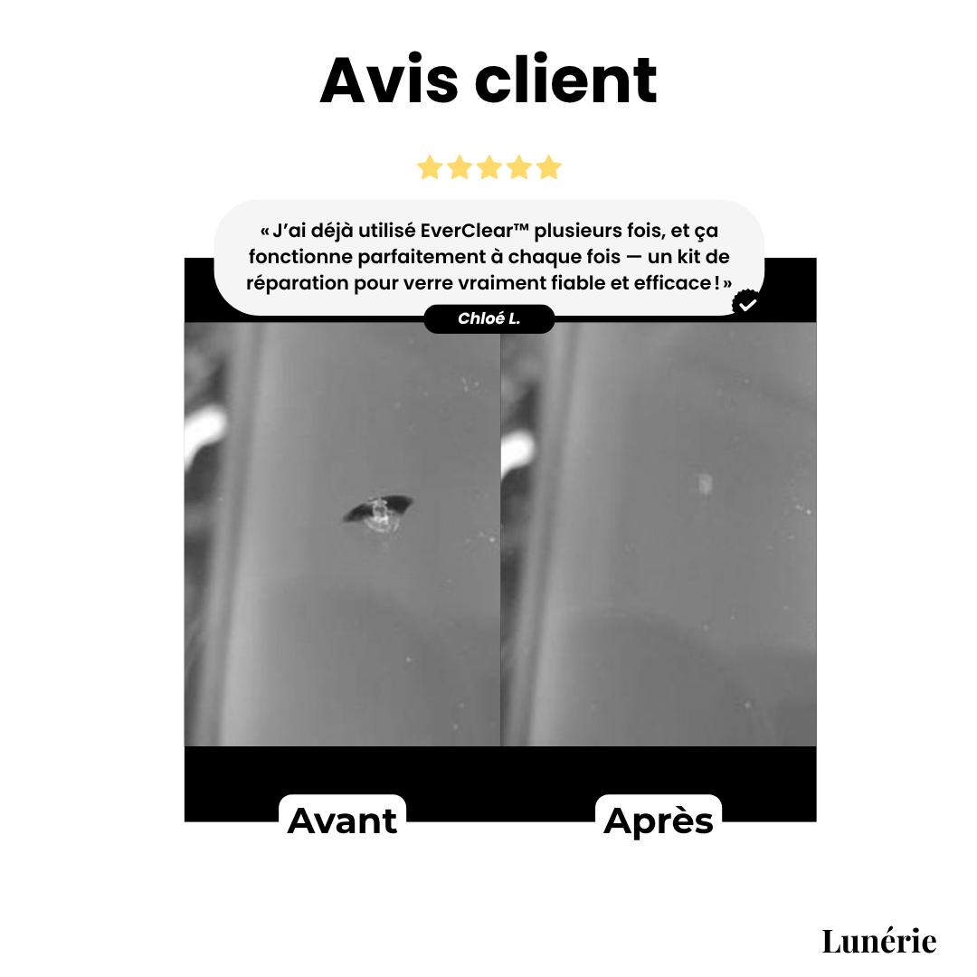 Dernier Jour -50% | EverClear™ Kit de réparation pour verre