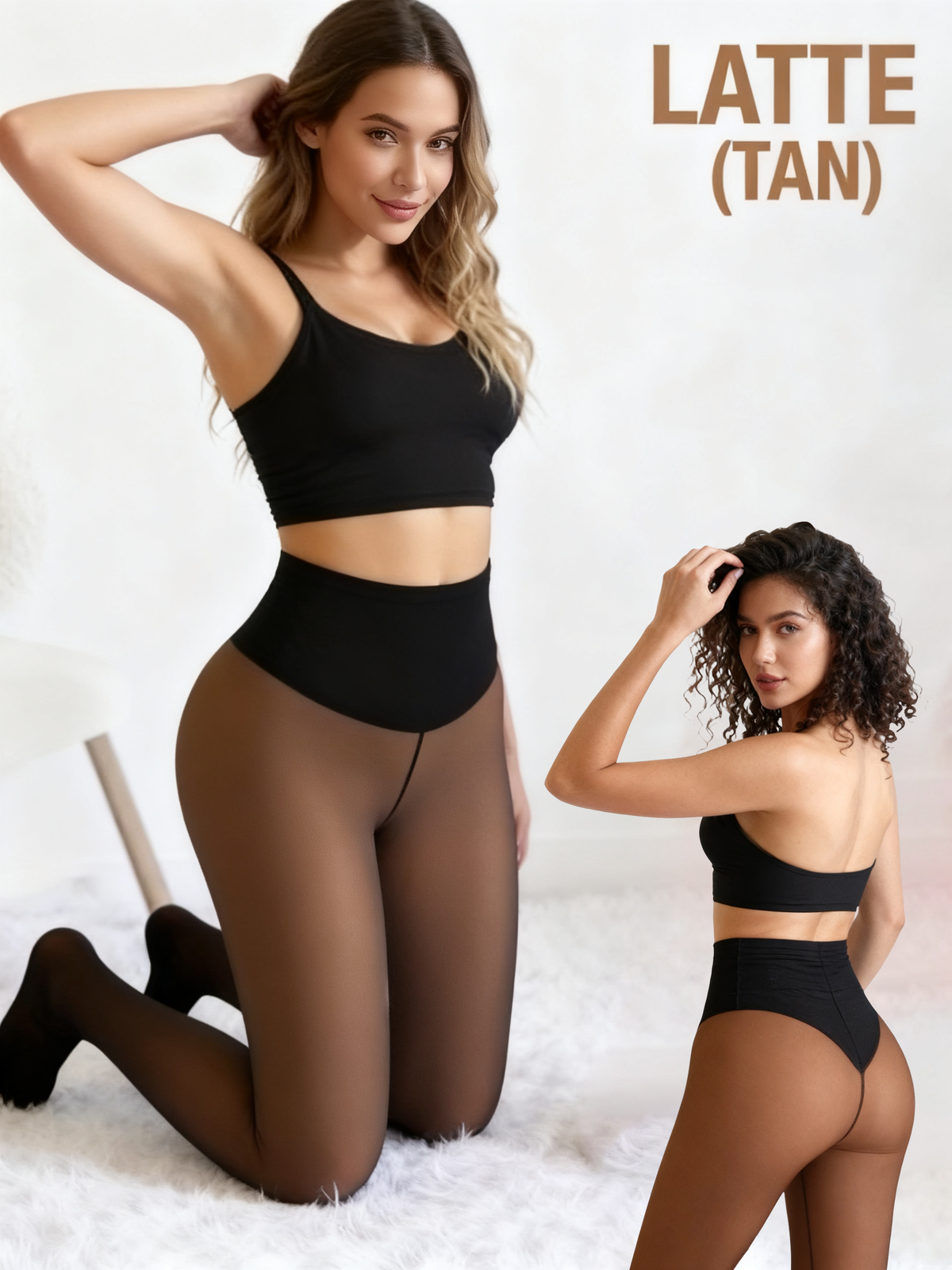 DouceSilhouette™ – Legging Polaire Chaud Sans Coutures Apparentes