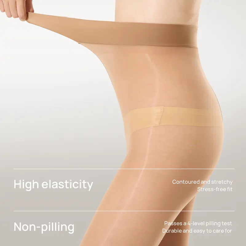 Élancéa™ – Collant Voile Sculptant à Taille Haute