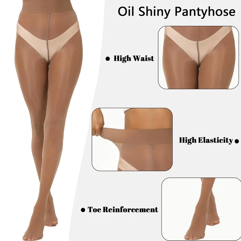 Élancéa™ – Collant Voile Sculptant à Taille Haute
