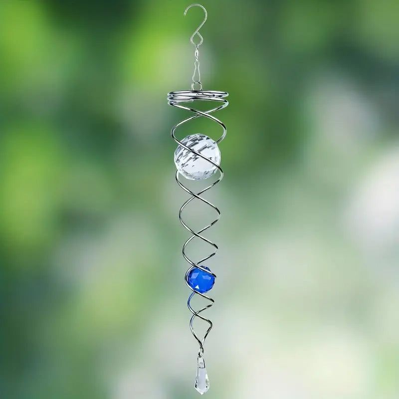 Dernier Jour -50% | GlowSpin™ Carillon à vent en spirale de cristal