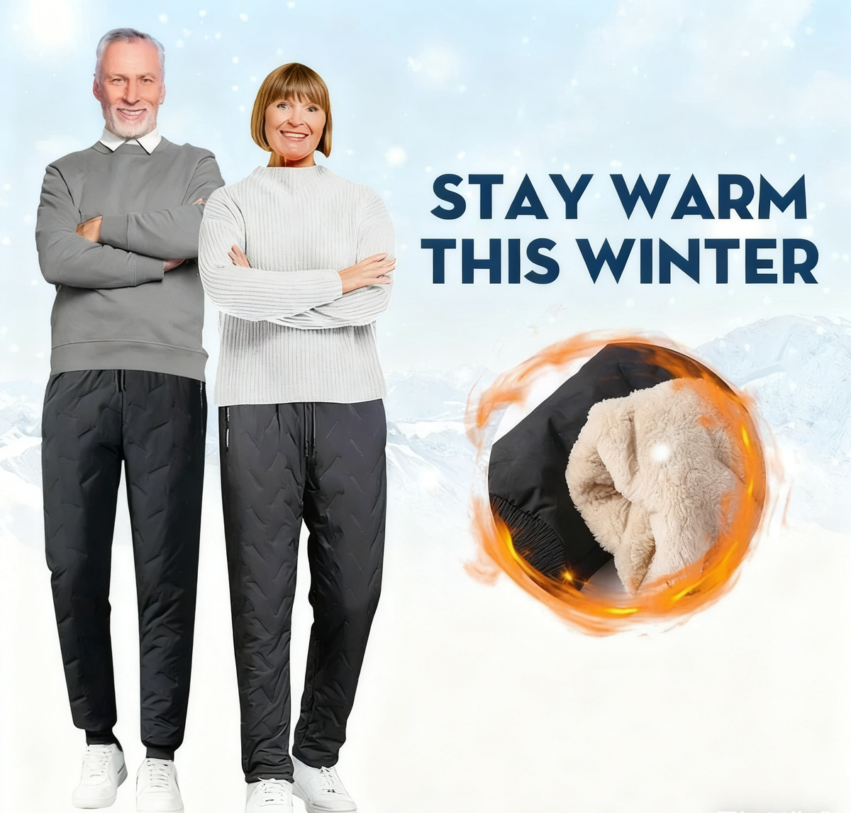HiverConfort™ – Pantalon Thermique Déperlant Doublé Polaire