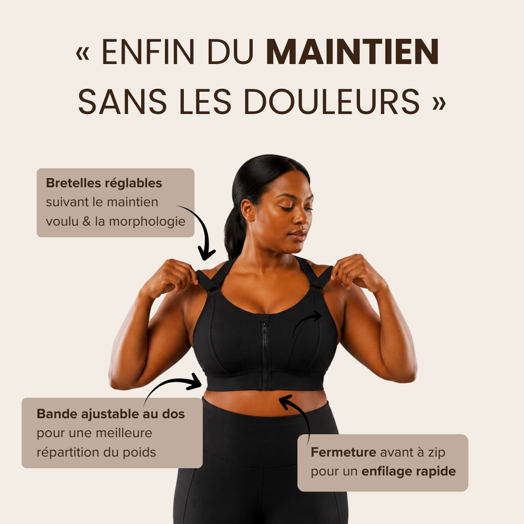 PoitrineActive™ – Brassière de Sport à Maintien Renforcé