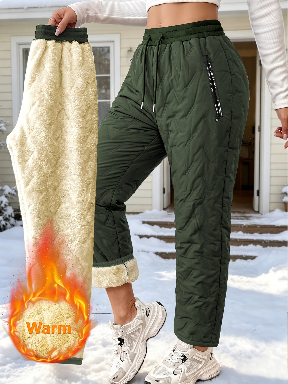 HiverConfort™ – Pantalon Thermique Déperlant Doublé Polaire