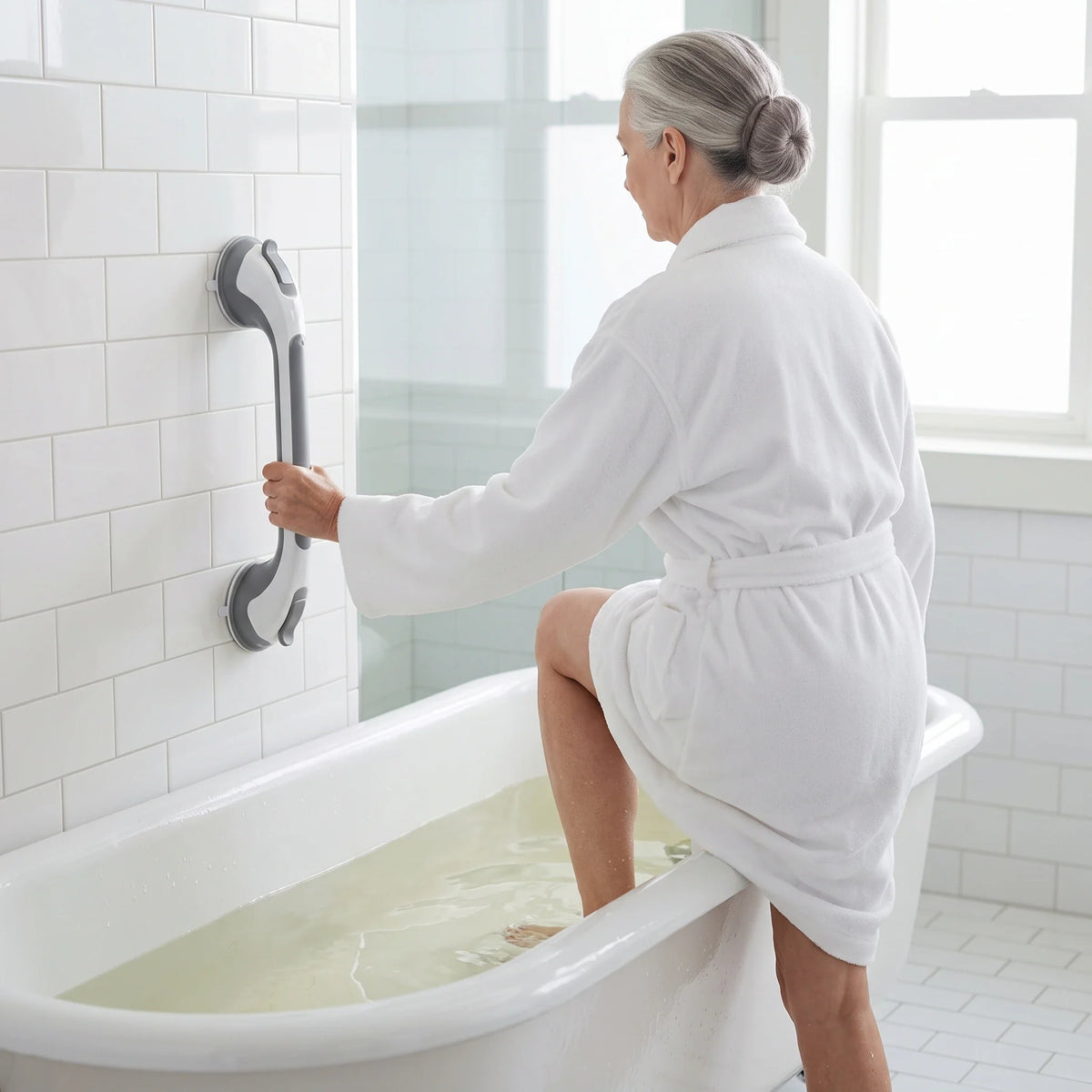 SûriGrip™ – Barre d’Appui à Ventouse pour Douche
