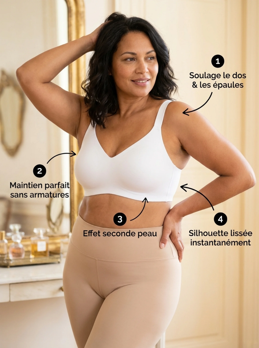 DouceÉlégance™ – Soutien-Gorge Sans Armature à Maintien Confortable