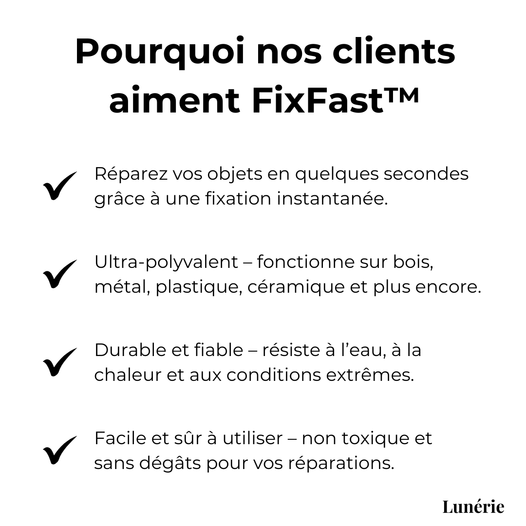 1+1 OFFERT | FixFast™ Colle Réparatrice Tout Usage