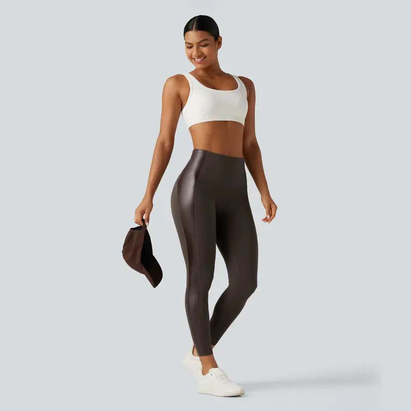 SilhouetteÉlégance™ – Legging Sculptant en Similicuir à Taille Haute