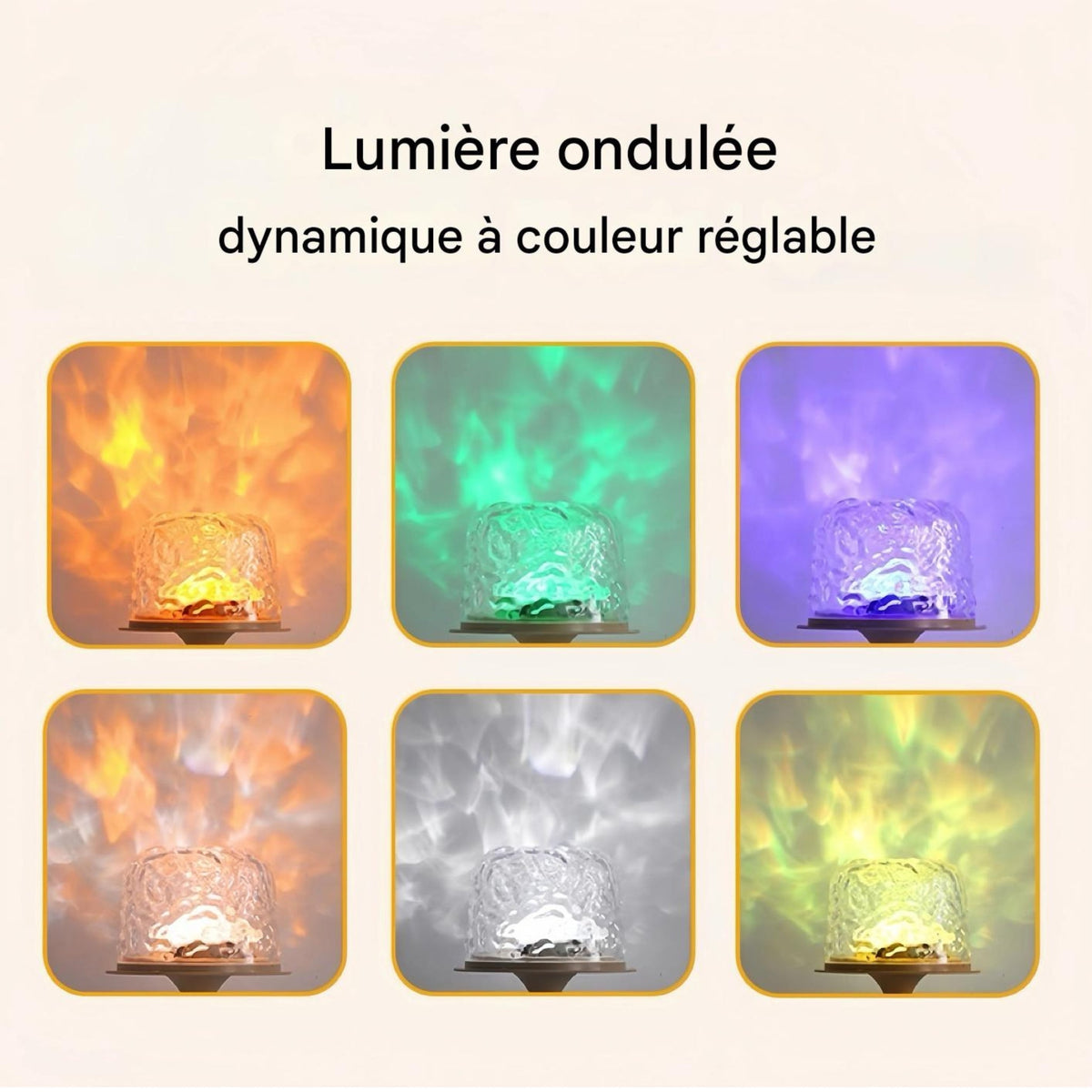 Ondélys™ – Lampe Projecteur 3-en-1 à Effet Vagues Océaniques