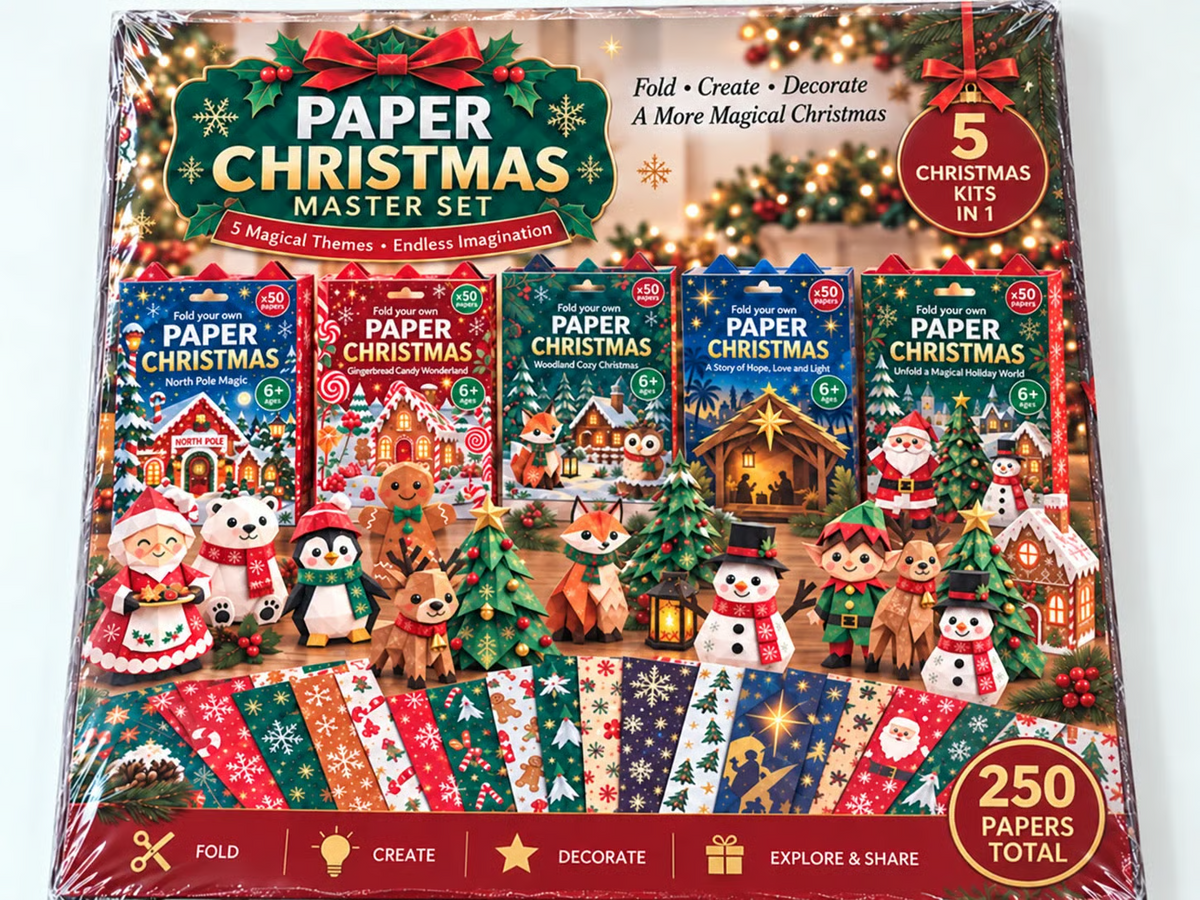 PapierFéerie™ – Kit Créatif de Noël en Papier à Plier