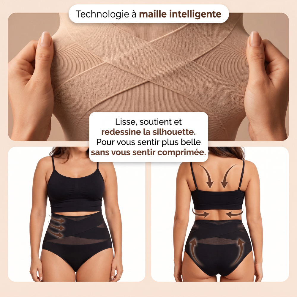 SilhouetteLisse™ – Culotte Gainante Haute à Effet Lissant