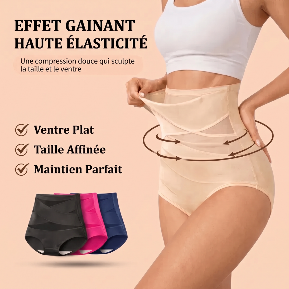 SilhouetteLisse™ – Culotte Gainante Haute à Effet Lissant