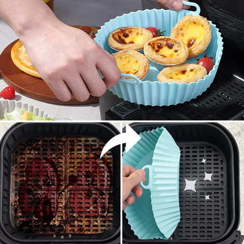 Dernier Jour -50% | CookFlex™ Plateaux Silicone pour Friteuse à Air