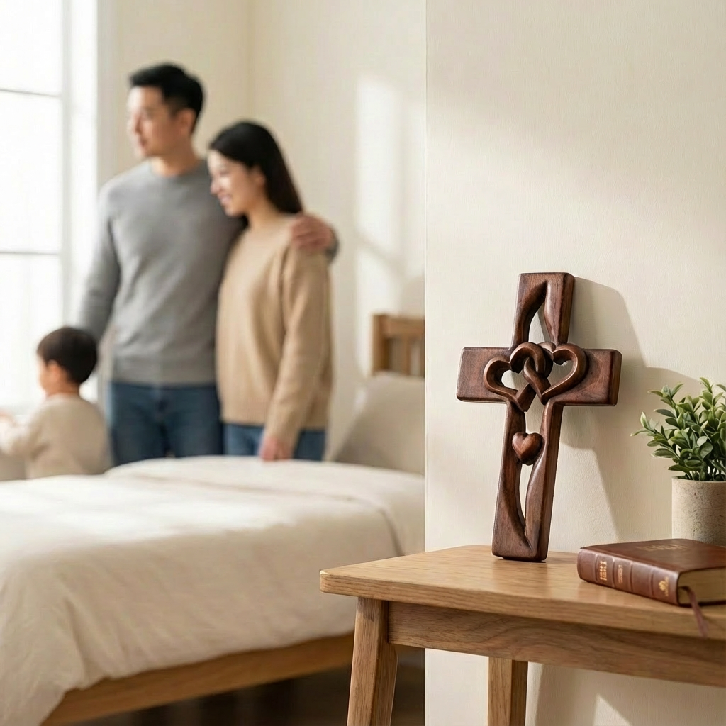 Dernier Jour -50% | EternalFaith™ Décoration murale en forme de croix avec cœur