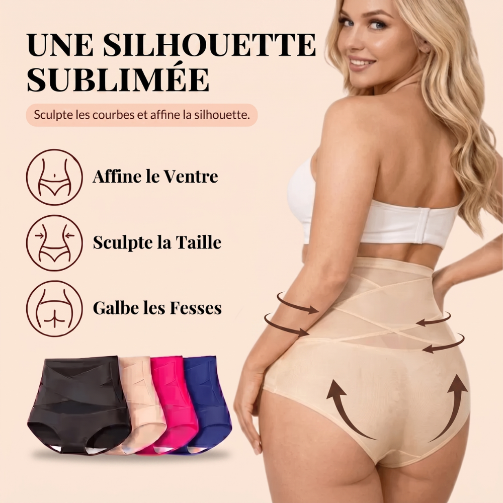 SilhouetteLisse™ – Culotte Gainante Haute à Effet Lissant