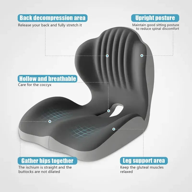 Assiséa™ – Coussin Ergonomique avec Soutien du Dos