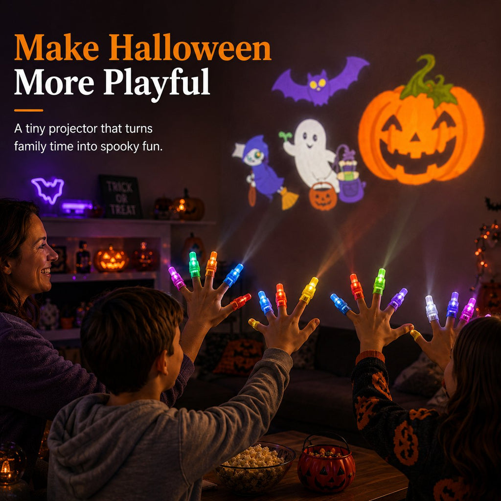 SpookLite™ Projecteur Halloween à Doigt | Mini-Projections Effrayantes pour des Fêtes Magiques