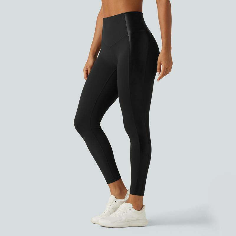 SilhouetteÉlégance™ – Legging Sculptant en Similicuir à Taille Haute
