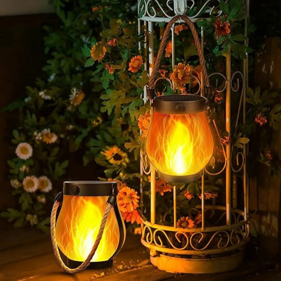 Lanterne Solaire FlameLight – Ambiance chaleureuse au jardin