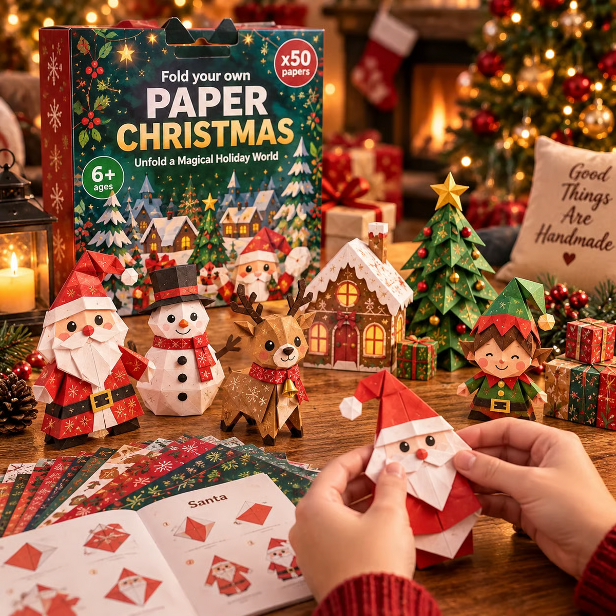 PapierFéerie™ – Kit Créatif de Noël en Papier à Plier
