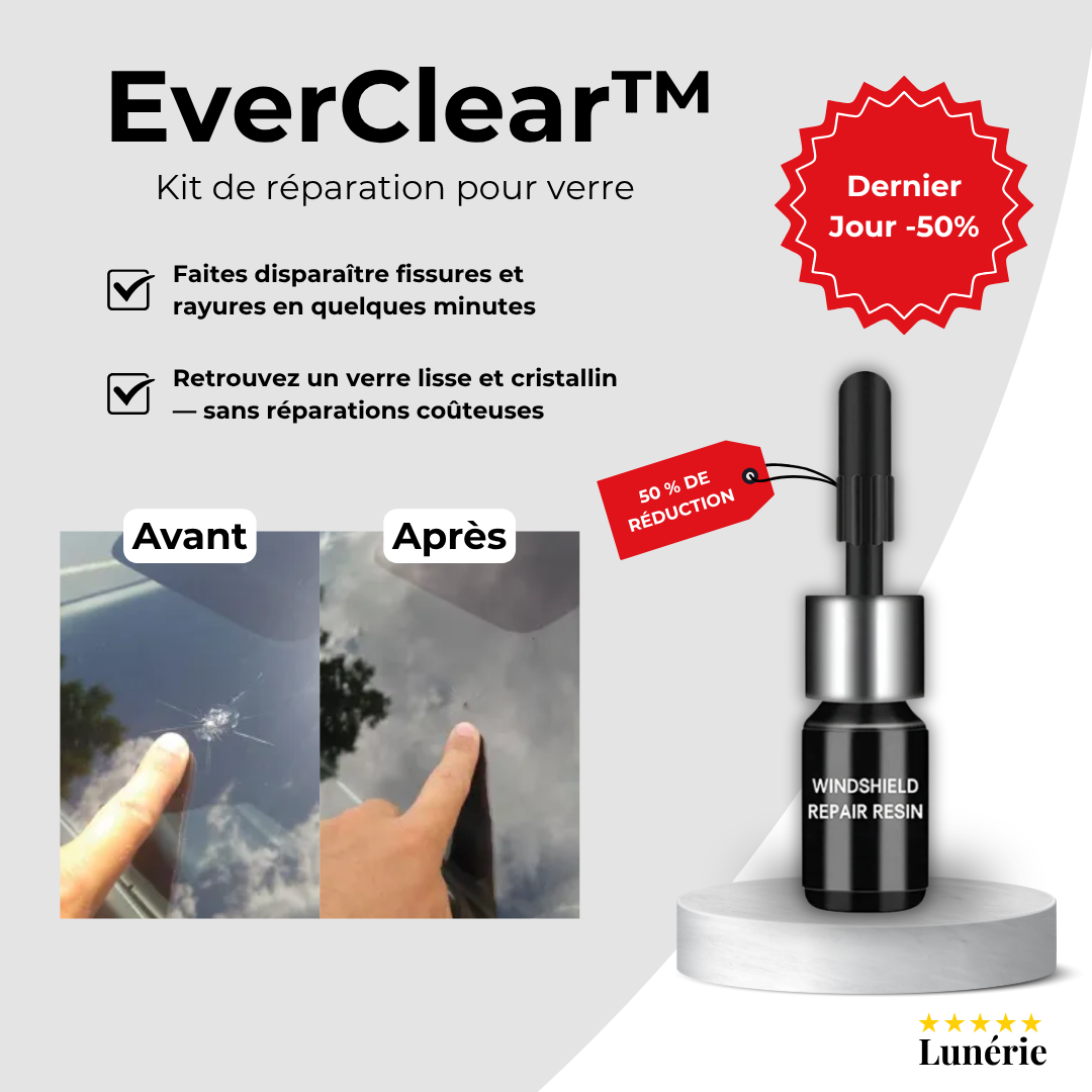 Dernier Jour -50% | EverClear™ Kit de réparation pour verre