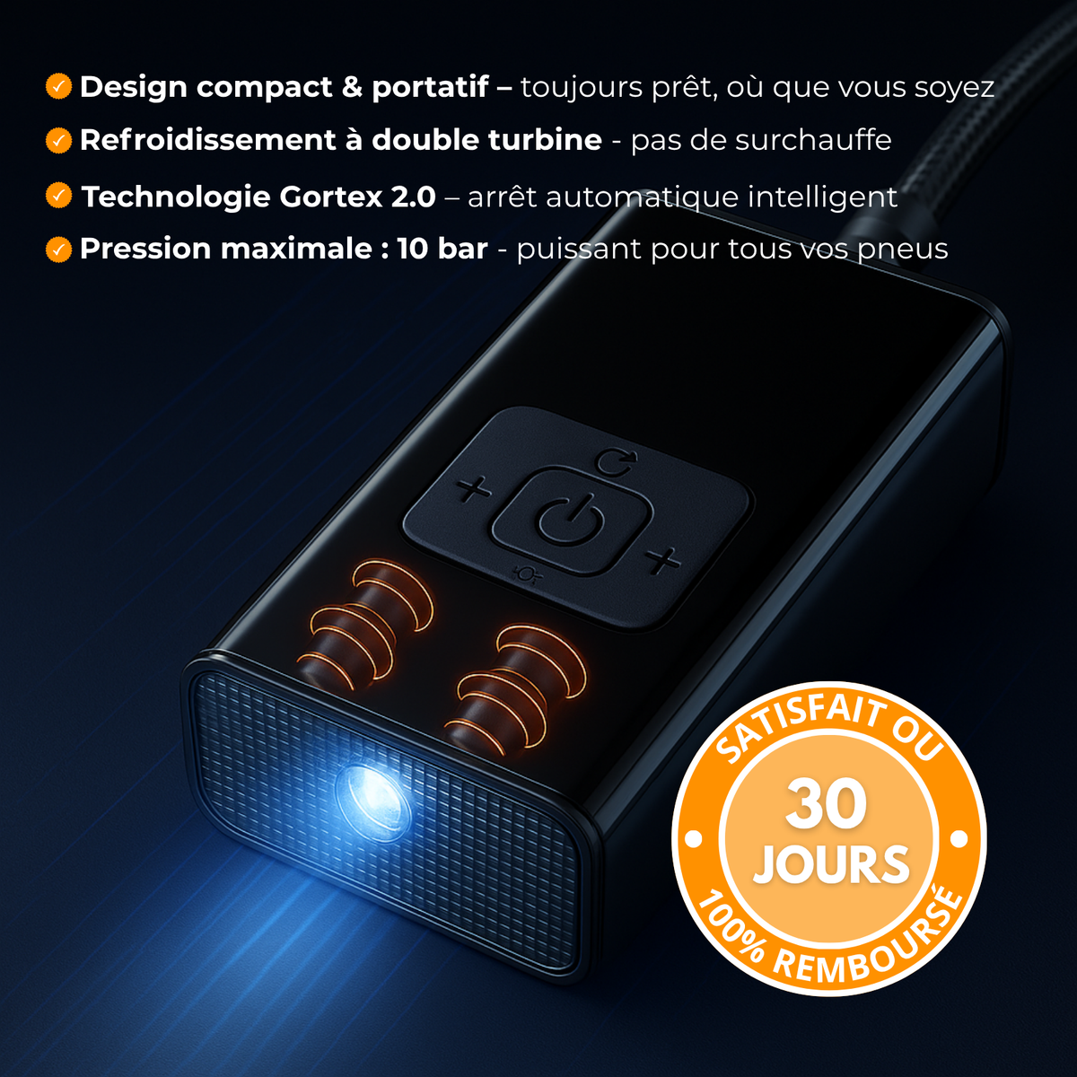 GonfleMax™ – Compresseur d’Air Portable Rechargeable