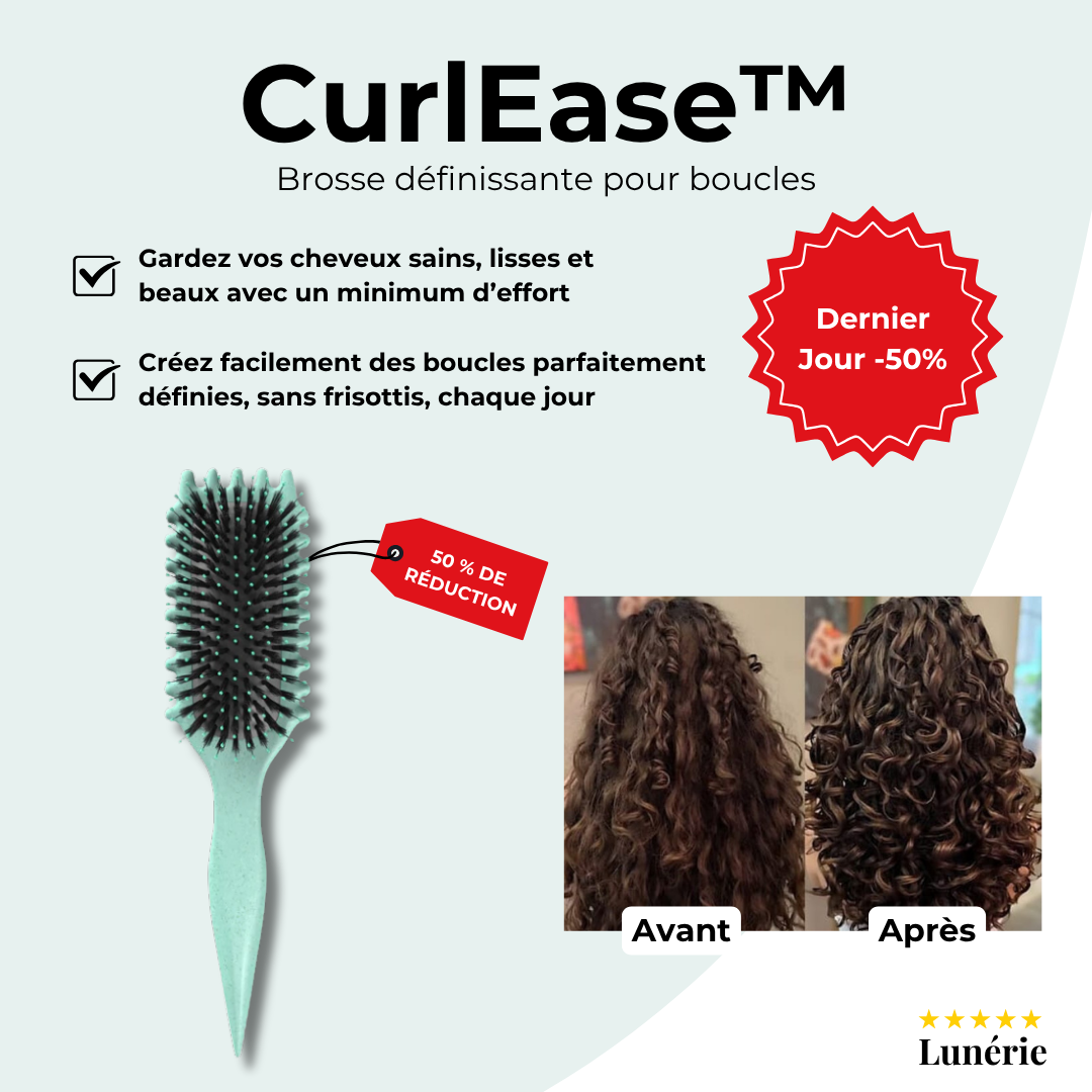 Dernier Jour -50% | CurlEase™ Brosse Définissante pour Boucles
