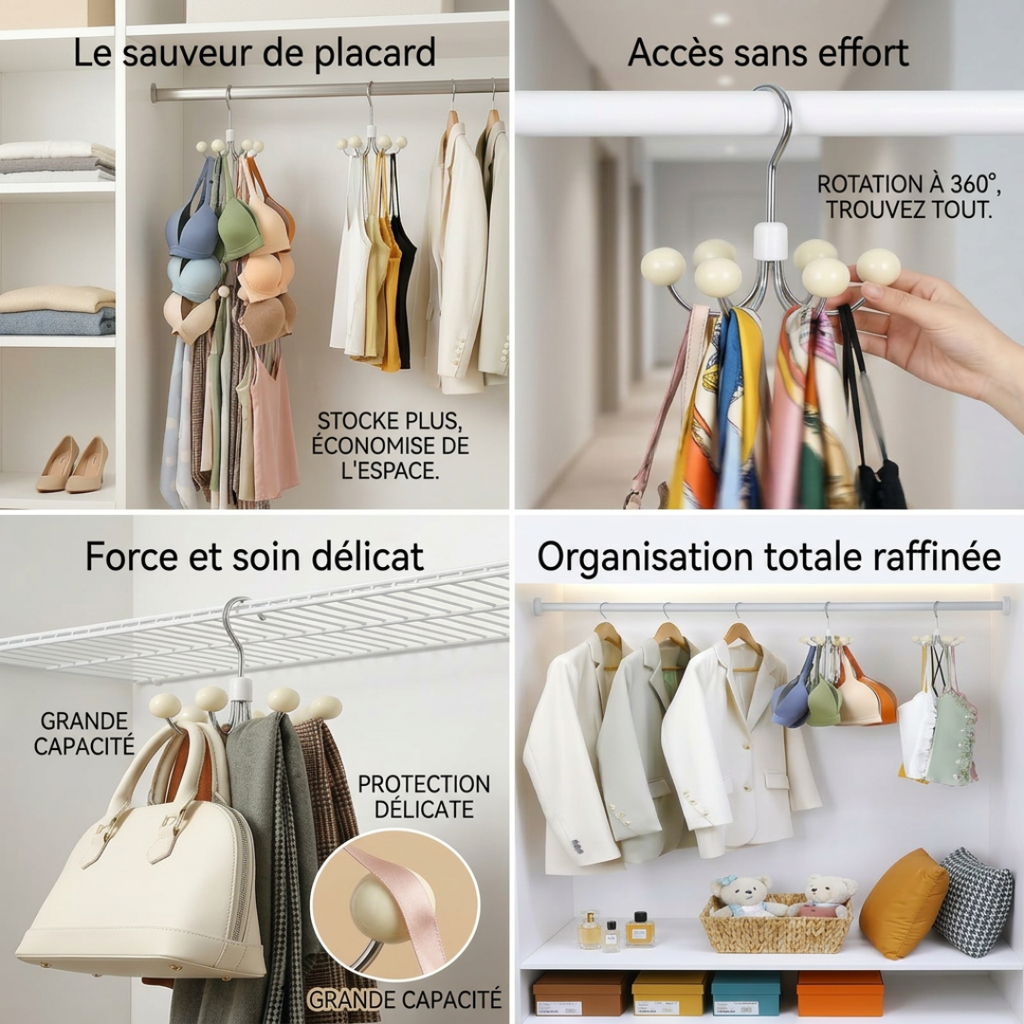 1+2 GRATUIT | FlexiHang™ Organisateur de Placard