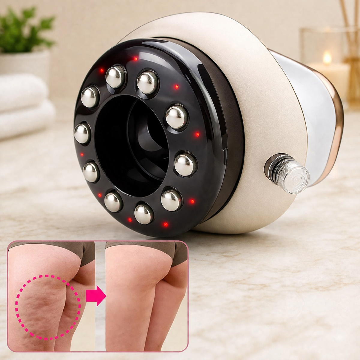 Ventouséa™ – Appareil de Massage Électrique à Ventouses Chauffantes