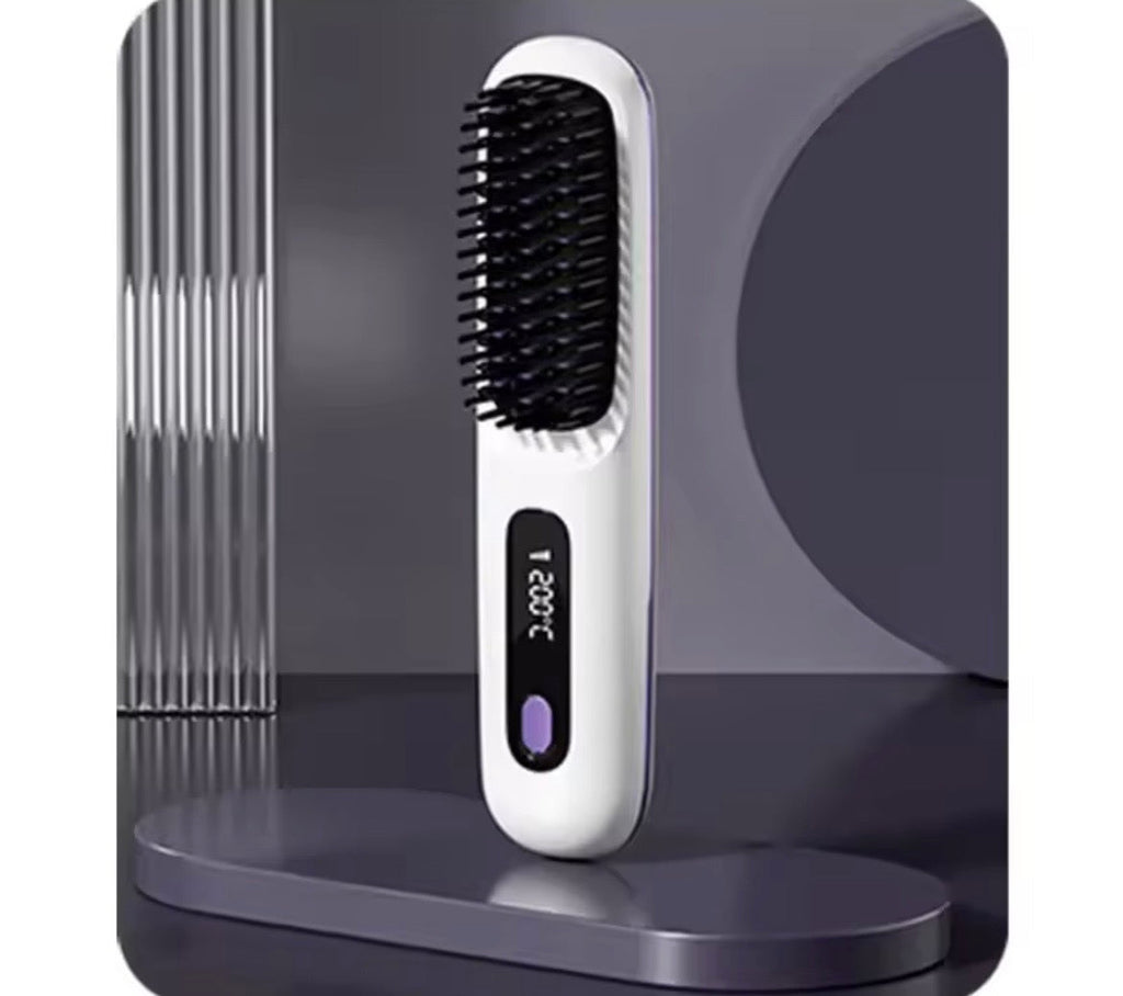Lissora™ – Brosse Lissante Sans Fil | Retouches Rapides & Cheveux Sans Frisottis