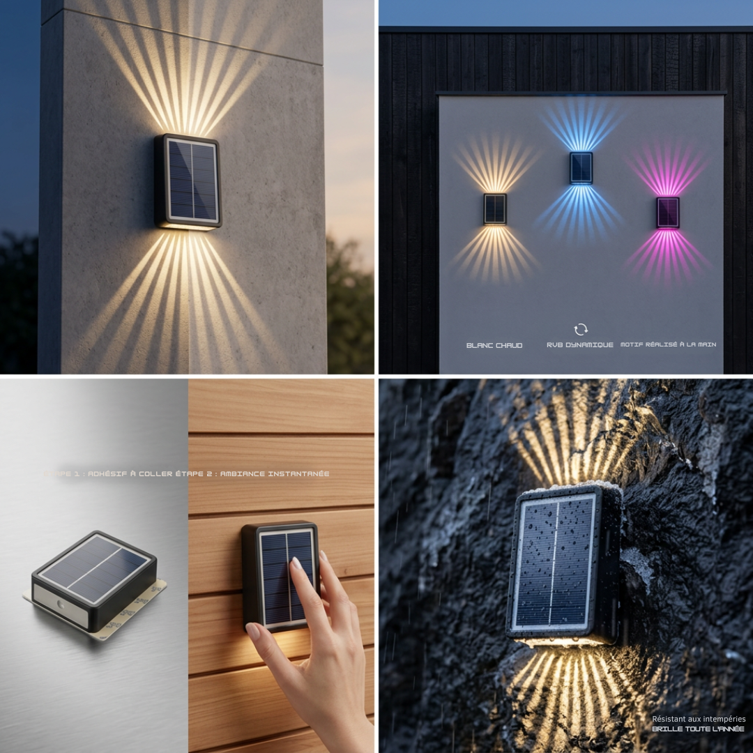 Dernier Jour -50% | GlowUp™ Lampe murale solaire