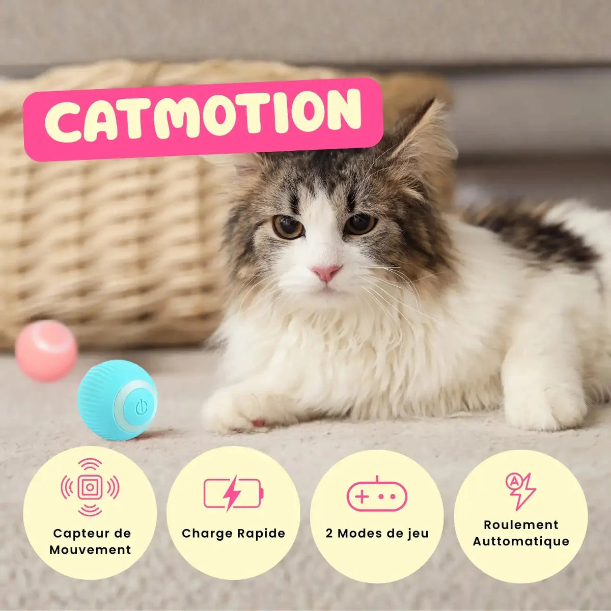 ChatJoue™ – Balle Interactive pour Chat