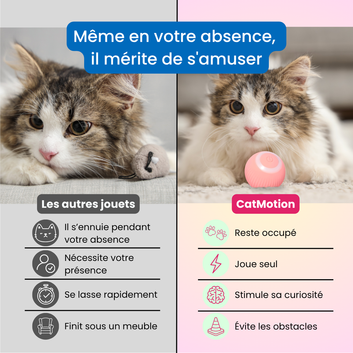 ChatJoue™ – Balle Interactive pour Chat