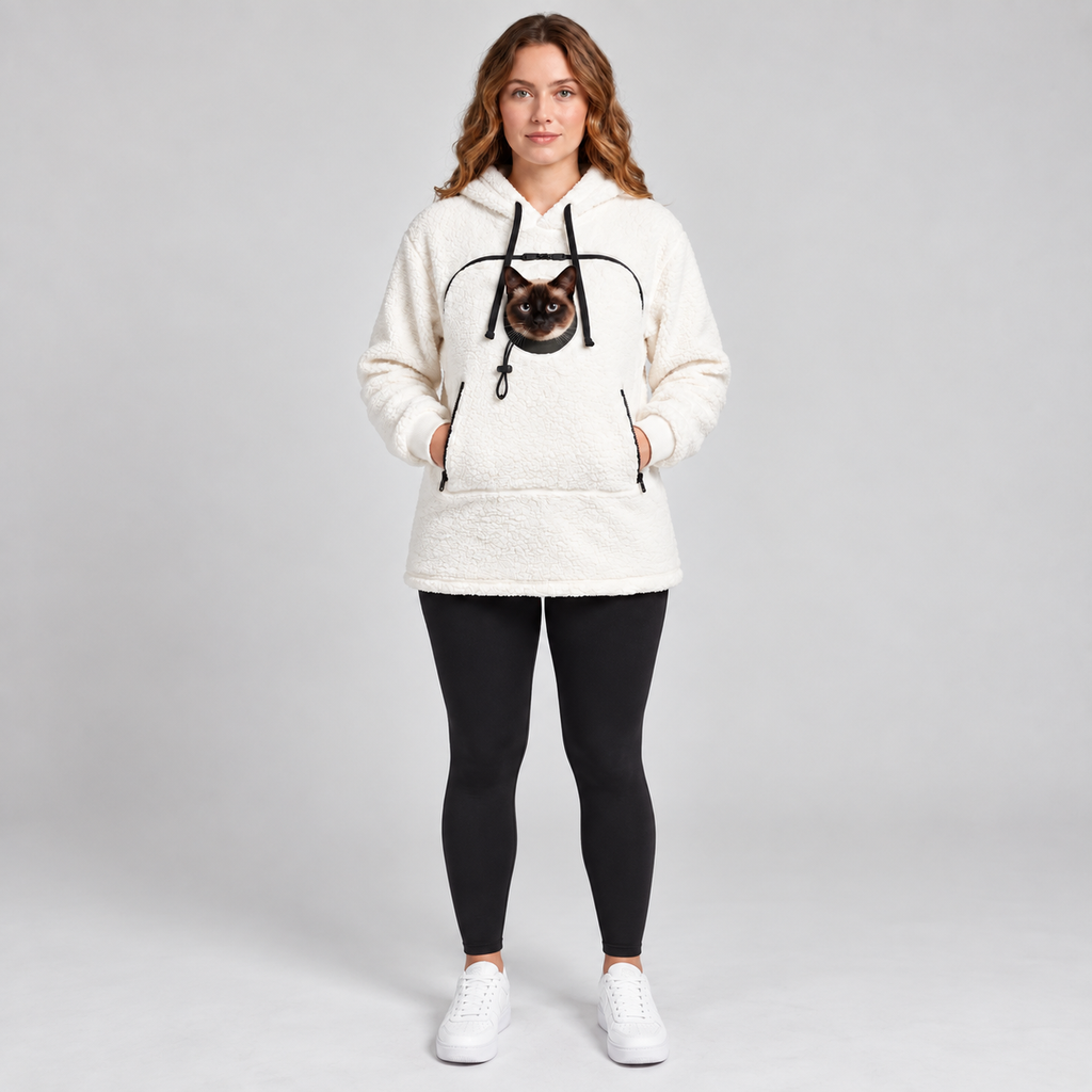 ChatCâlin™ – Sweat à Capuche Douillet avec Poche pour Chat
