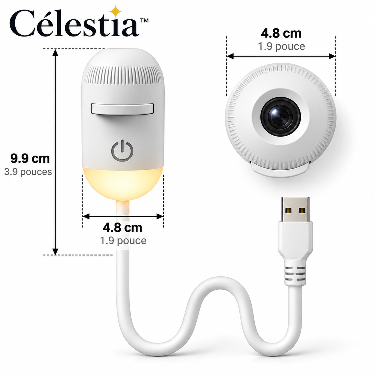 Célestia™ – Projecteur Galaxie 2-en-1 avec Veilleuse