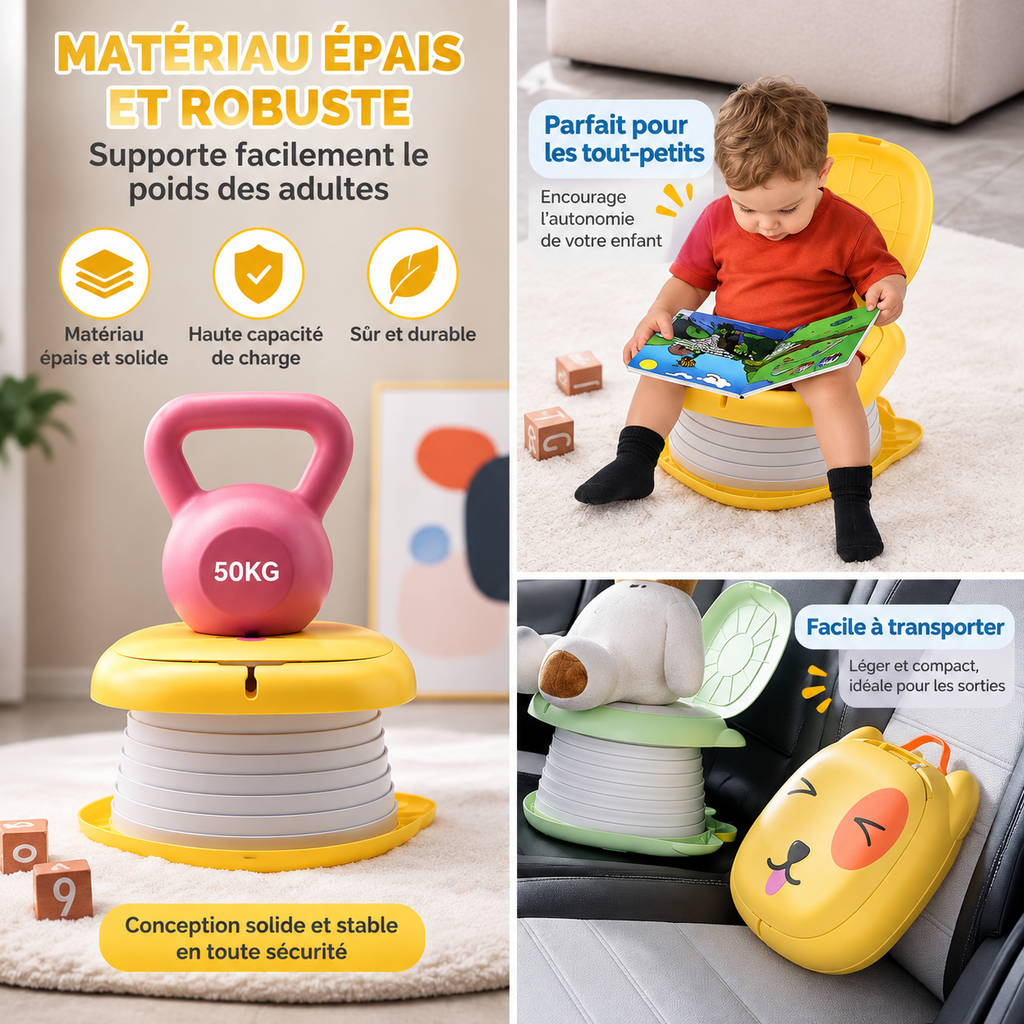 MiniPoti™ – Pot Pliable de Voyage pour Enfant