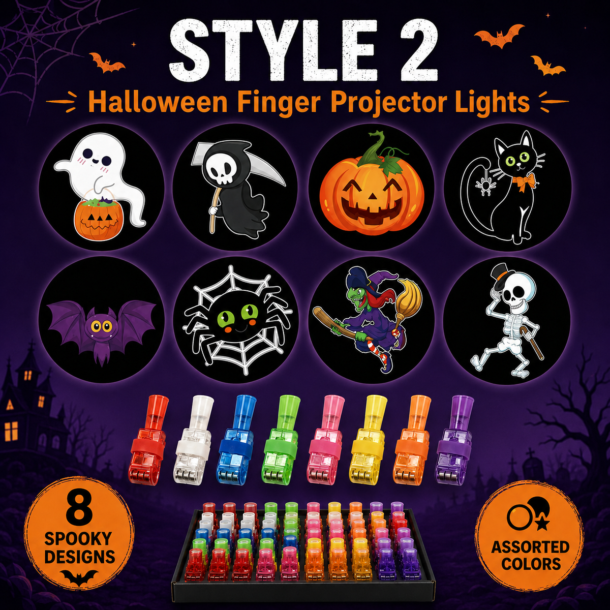 SpookLite™ Projecteur Halloween à Doigt | Mini-Projections Effrayantes pour des Fêtes Magiques
