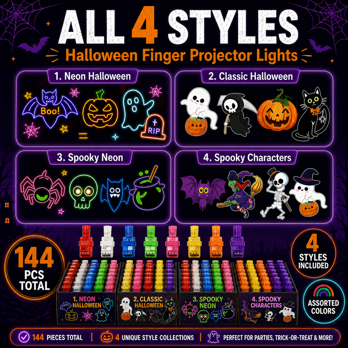 SpookLite™ Projecteur Halloween à Doigt | Mini-Projections Effrayantes pour des Fêtes Magiques