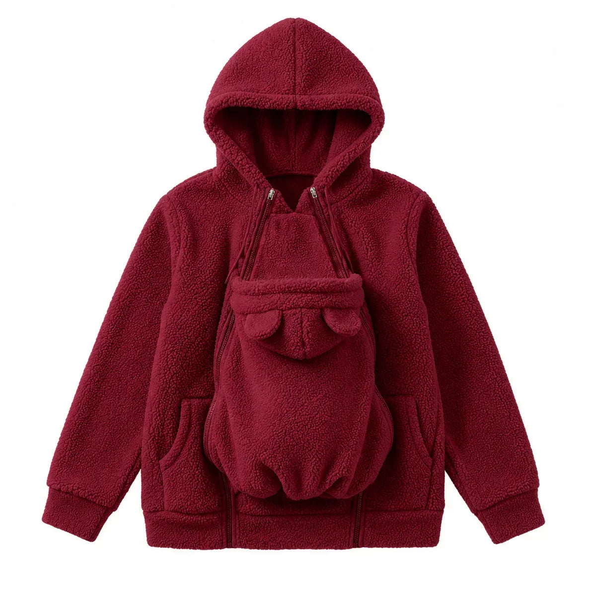 BébéDouillet™ – Sweat à Capuche Chaud avec Poche Câline pour Bébé
