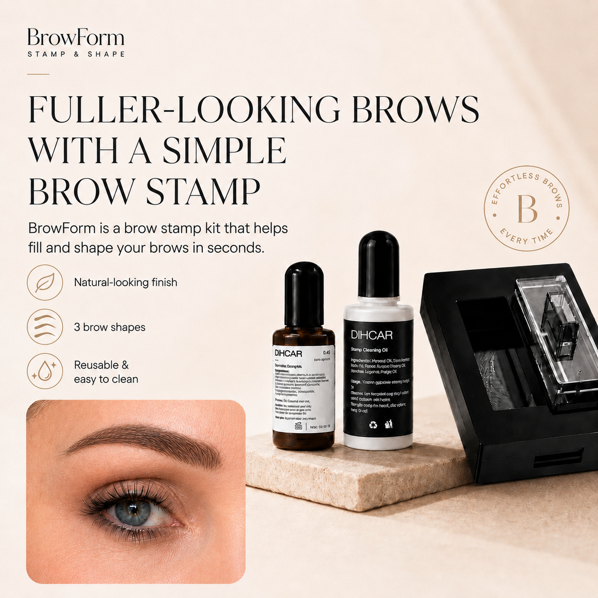 SourcilÉclat™ – Tampon de Mise en Forme des Sourcils