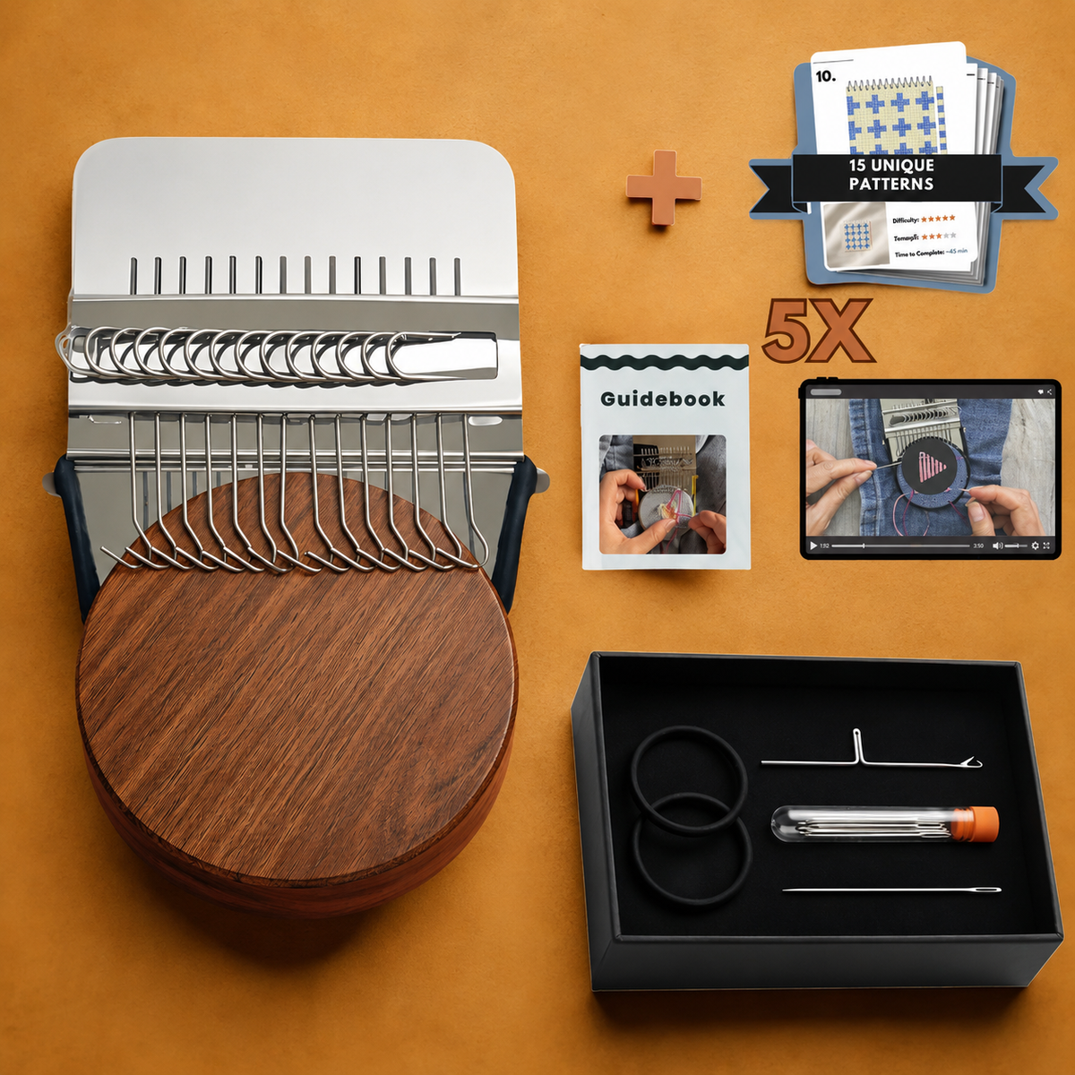 TricotBois™ – Kit de Tissage et Raccommodage en Bois
