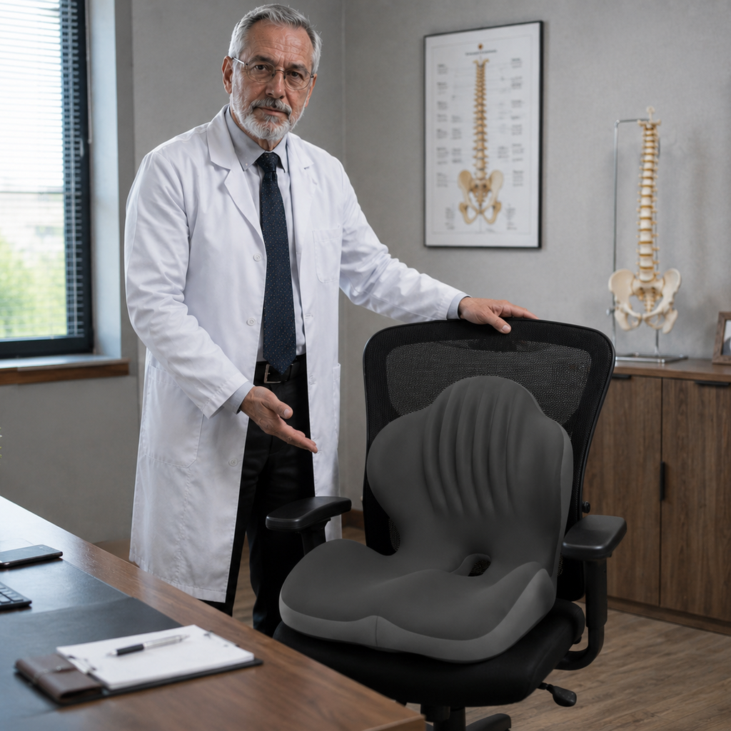 Assiséa™ – Coussin Ergonomique avec Soutien du Dos